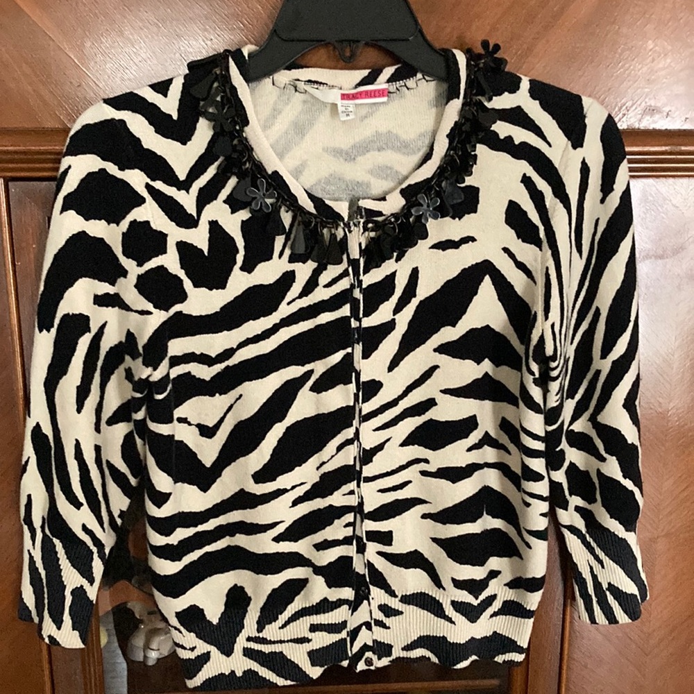 Tracy Reese zip front sweater